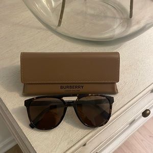 Burberry 56mm Polarized Aviator Sunglasses